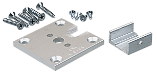 C.R. Laurence CRL Satin Anodized 2&quot;x2&quot; End Partition Post Base Plate Kit | D1990AE