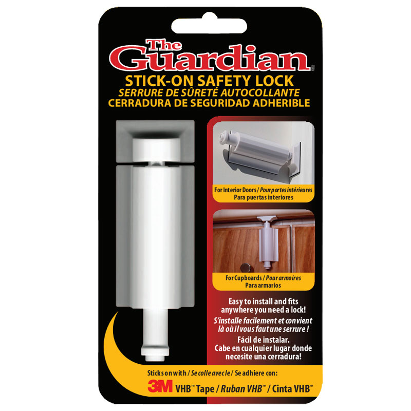 Gordon Glass Co. Gordon Glass&amp;#174; Door Guardian TGSL-W Guardian Stick-On Safety Lock | TGSLW