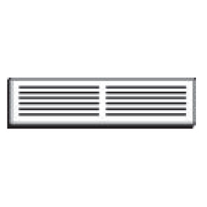 Double Slotted Acrylic A/C Mirror Grill - 22&quot;W x 8&quot;H | 822GMF