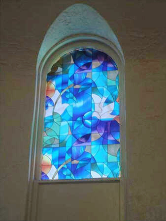 Dove Stained Glass Privacy Window Film 36&quot; Wide x 9 ft. Roll | REM0500636009