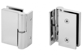 C.R. Laurence CRL Polished Stainless Single Acting Left Hand Wall-to-Glass Gate Hinge | GH037LPS