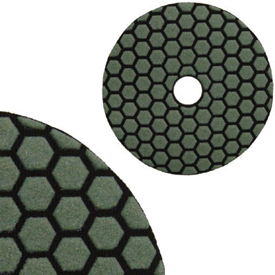 Super Premium 4&quot; Dry Wet 50 Grit Flexible Polishing Pad | GLFP40050D