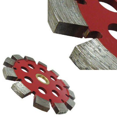 Laser  Welded 4&quot; Fast-Cut Tuck Point Blade with .250&quot; Segment Width | GLTPH0412A2