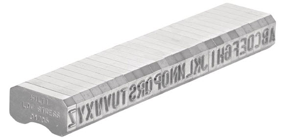 Hilti X-MC 8/10 &quot;Y&quot; Wide Low Stress Marking Character - 312556 | XMC810YLSMC