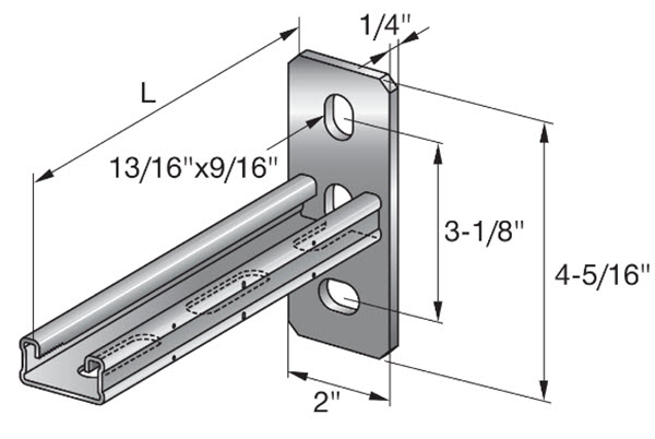 Hilti Installation Channel MQK-21/300 Bracket - 369607 | ICMQK21300B