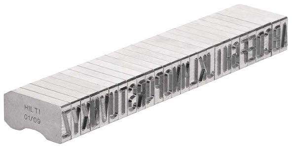 Hilti X-MC S 5.6/10 &quot;A-Z&quot; Narrow High Stress Marking Character Set - 7622 | XMCSAZNHSMC