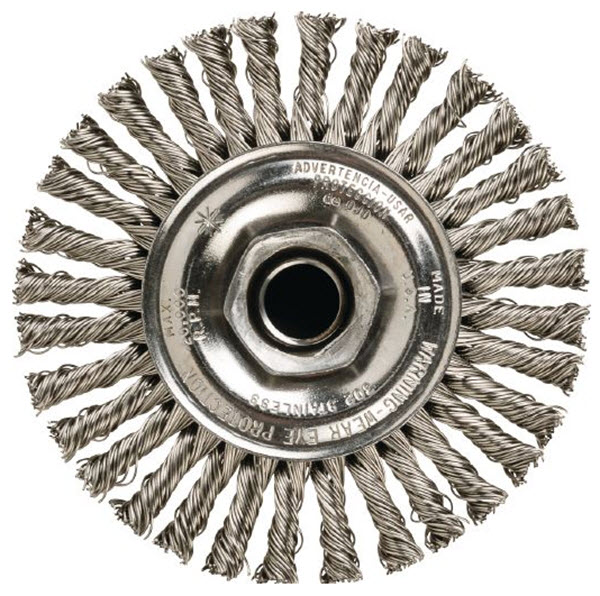 Hilti Wire Brush 4SS Stringer Bead Finishing Wheel for Rust and Paint Removing - Pack of 6 - 41366 | WB4SSSBFW