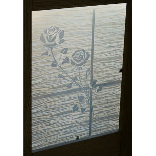 Clear Etched Rose Privacy Window Film 36&quot; Wide x 15 ft. Roll | REM0400836015