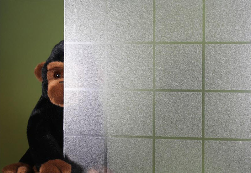 Large Frosted Clear Squares Privacy Decorative Window FIlm 48&quot; Wide x 100 ft. Roll | REM0200148100