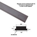 Gordon Glass&#174; Flexible Magnetic Strip Insert for Framed Swing Shower Doors - 72" long