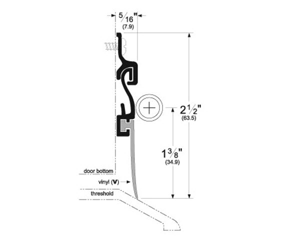 Pemko 405DV36 Dark Bronze Finish Residential Automatic Door Bottom Sweeps for 36&quot; Doors | PRADBSDV36
