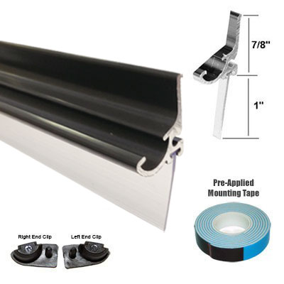 Oil Rubbed Bronze Framed Shower Door Replacement Drip Rail with Vinyl Sweep | FSDZD9002ORB35