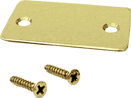 C.R. Laurence CRL Polished Brass Shallow &quot;U&quot; Channel End Cap with Screws | SCECPB