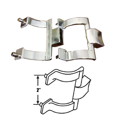Chrome Shower Door Towel Bar Brackets Only | B05CH