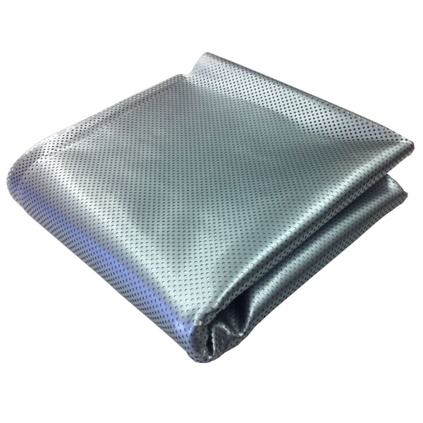 36&quot; x 72&quot; Dot Matrix Static Cling Perforated Graphic Window Film - Silver | UVXSLV03672