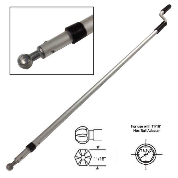TechnologyLK Telescoping Skylight Pole with Hex Ball Drive, 73-1/8&quot; to 122&quot; | 39101