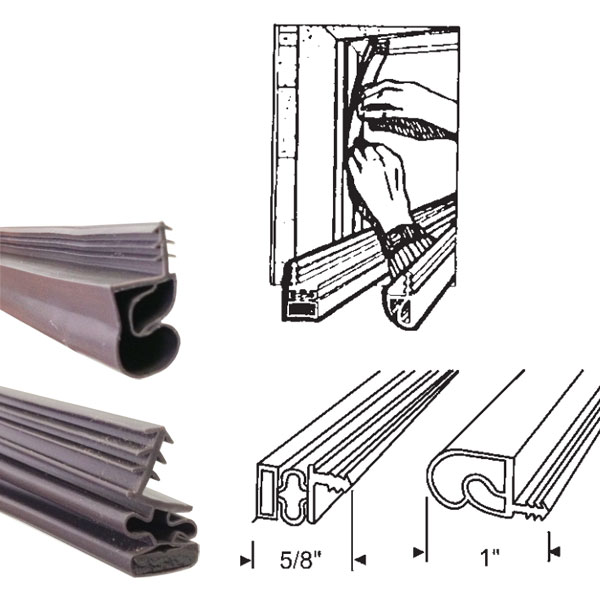 Bronze Magnetic Weatherstrip Replacement for Steel Doors - 6 Sets | 9009000SBZ