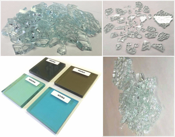 2 Lbs. Broken Tempered Glass for Craft and Art Projects - AZURIA (blue), 1/4&quot; Thick | TGPAB14