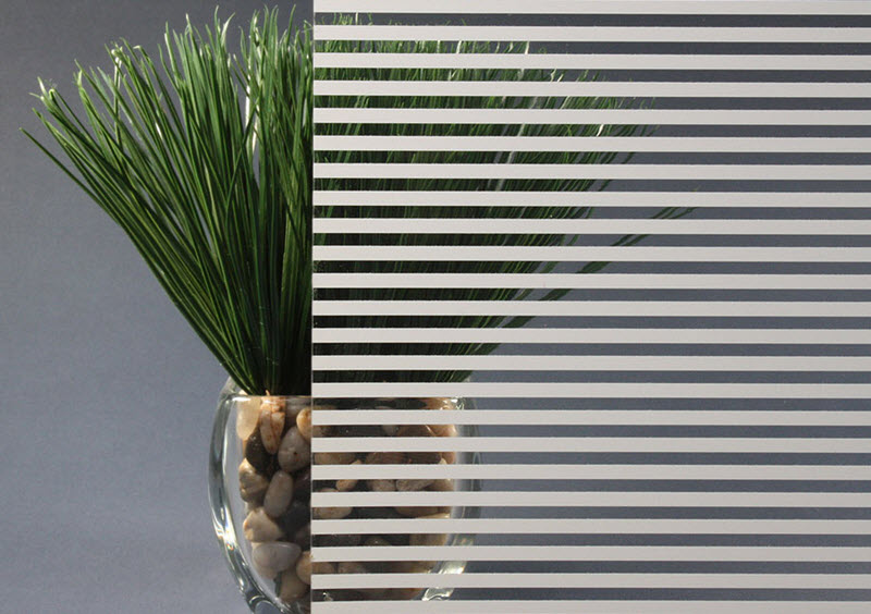Thin White Horizontal Lines Decorative Window Film | REM0201548001
