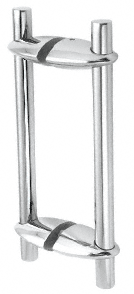 C.R. Laurence CRL 22&quot; Brushed Stainless Variant Series Adjustable Pull Handle with VP2 Mounting Posts | VPS222BS