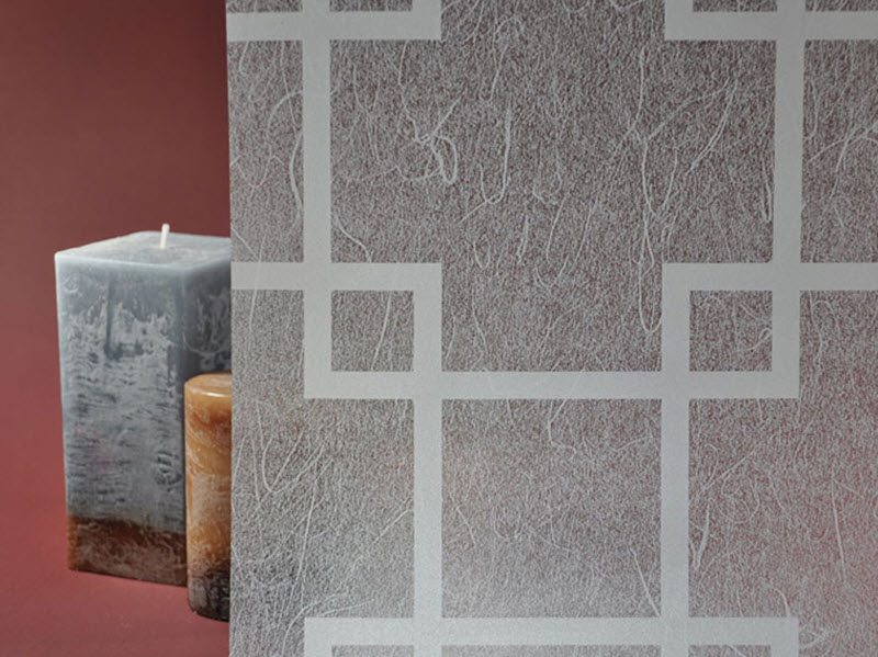 Shoji Gossamer White Squares Decorative Privacy Window Film 36&quot; Wide x 100 ft. Roll | REM0300336100