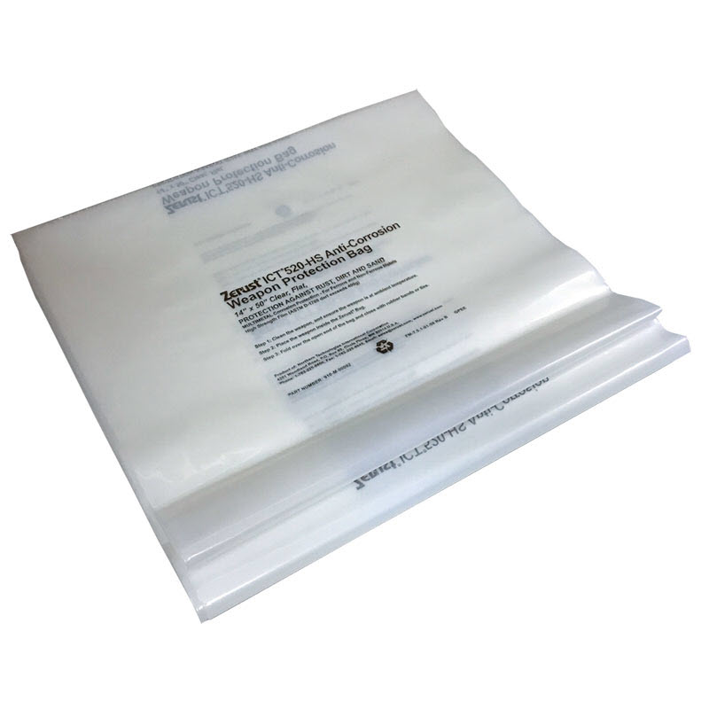 Zerust Multipurpose VCI Poly Bag - Plain End Closure - 14&quot; x 50&quot; - Pack of 6 | ZRVCIB1450